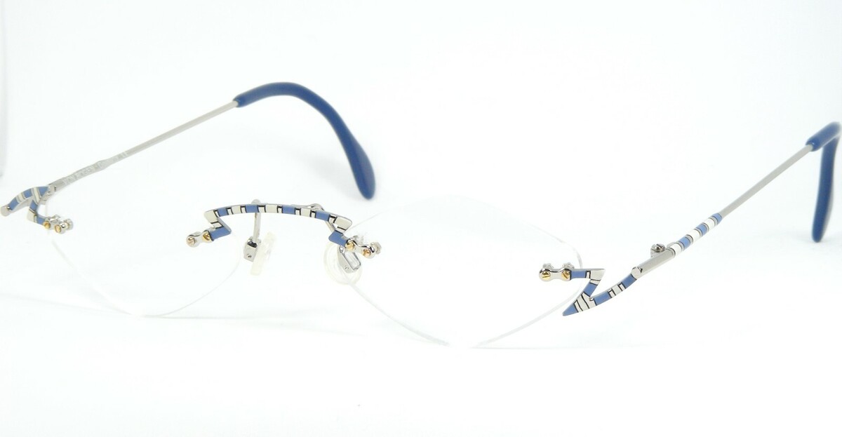 VONBOGEN VB-133 Col.B BLEU /BLANC /ARGENT LUNETTES VON BOGEN 49-20-140 - $140.69