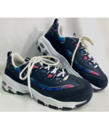 Womens Skechers D&#39;Lites 1.0 Wide Fit Sneakers Low-Top Memory Foam Shoes ... - $847.97 MXN