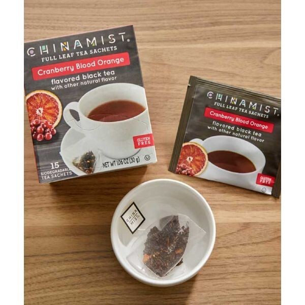 China Mist - Cranberry Blood Orange Organic Black Full Leaf Tea Sachet, 2 Boxes Item image 3
