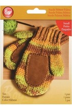 Boye Crafts Kit Mittens Size Small Tan Suede Cowhide  Palms 1 Pair W/Thu... - $5.89