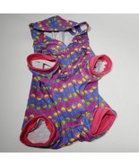 Build-A-Bear BAB Dog Paw Prints Pink Blue PJs Jumpsuit Romper Hoodie For... - £7.95 GBP