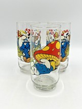 Disney Smurf Vintage Hardees Glasses Set of 3 - 1983 Peyo Wallace Berrie... - $13.98