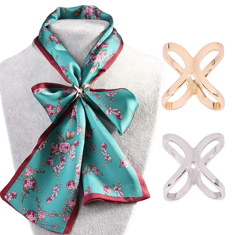 Hot Women Shawl Ring Clip Scarves Fastener Crystal Silk Scarf Buckle Brooch Wedd - $25.00