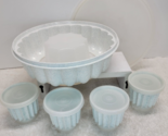 Tupperware Jello Mold Dessert Ring WITH 4 Cups &amp; LIDS Congealed Salads W... - £31.28 GBP