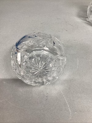 Set Of 2 Cut Glass Crystal Cruets Oil & Vinegar  W/ Stoppers Item image 7