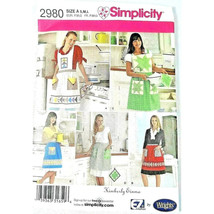 Simplicity 2980 Country Apron Patterns Size A Small Medium Large 5 Desig... - $9.50