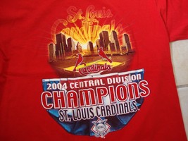 MLB St. Louis Cardinals Baseball 2004 Sports Long Sleeve Red Shirt Size L - £17.77 GBP