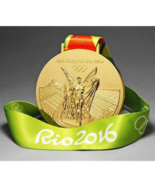 2016 Rio Olympic &#39;Gold&#39; Medal with Silk Ribbons &amp; Display Stands/Pouch !!! - £39.16 GBP