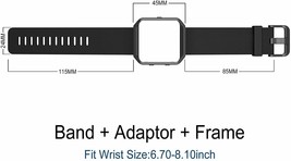 Fitbit Blaze Smart Fitness Watch Large Silicone Replacement Band Meatl Frame - £31.31 GBP