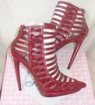 First Love By Penny Loves Kenny whisper red cage sandals Size 7 new - £40.16 GBP
