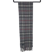 Cashmink Scarf Unisex Made In Germany Grey 63LX10W Fringe Ends Winter Su... - £16.18 GBP