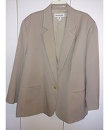 APPLESEED&#39;S LADIES TAN 100% WOOL BUTTON BLAZER-24W-FULLY LINED-NEVER WOR... - £17.65 GBP