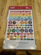 Erin Condren Share The Love Sticker Duo 2 Decorative Sticker Sheets - £12.27 GBP