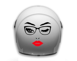 Motorcycle helmet sticker / decal / waterproof / lady rider / moto babe - £4.77 GBP
