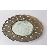 Wall Hanging Brass Butterfly Round Frame, Positive Message, Just keep in... - $333.28 MXN