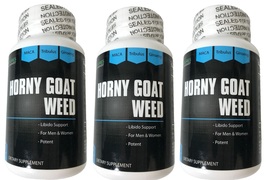 3x Horny Goat Weed Extract 1000mg Maca, Saw Palmetto Ginseng Energy Stamina - £19.98 GBP