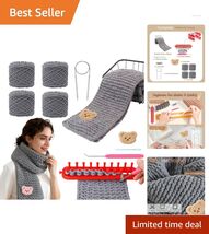 Beginner Knitting Loom Kit with Plush Yarn - Create Cozy Scarves This Wi... - $62.32