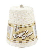 Lily Sugar&#39;n Cream Yarn - Cones-Soft Ecru - £19.42 GBP