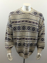Lakewood&#39;s Bay Men&#39;s Large Light Brown Cotton/Wool Winter Flake Designed... - $12.86