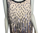 Tiny Women's Knit Sequined Sleeveless Knit Blouse Tan/Black 3X NWT - $23.74