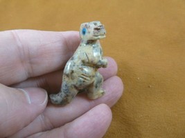 (Y-DIN-TY-22) T-Rex Tyrannosaurus dinosaur carving SOAPSTONE FIGURINE lo... - £6.75 GBP