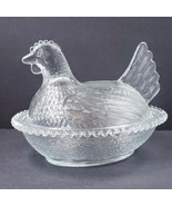 Vintage Indiana Glass &quot;Hen On Nest&quot; Clear Candy Dish - $29.70