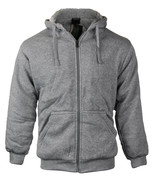 Boy&#39;s Athletic Sherpa Lined Fleece Zip Up Hoodie Sweater Jacket w/ Defect L - £16.02 GBP