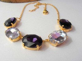 Violetta, Swarovski Necklace, Collet, Oval 18x13mm, Statement, Cabochon, Crystal - £69.29 GBP