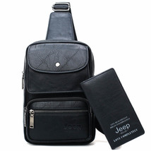 JEEP BULUO Brand Big Size Man&#39;s Travel Bag Men Bag 2pcs Set High Quality Split L - £53.14 GBP