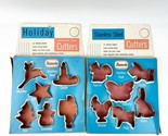 NEW Vtg Alumode Animal &amp; Christmas Cookie Cutters Box Stainless Steel Cr... - $19.99