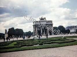 1955 Arc de Triomphe Street Scene Paris Red-Border Kodachrome Slide - £3.89 GBP