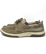 Margaritaville Harpoon Lace Up Mens Size 11.5 2 Eye Boat Shoes Taupe Can... - £21.14 GBP