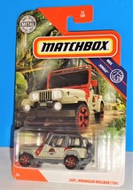 Matchbox 2020 MBX Jungle Series #72 Jeep Wrangler Rollbar 18# Jurassic Park - £9.73 GBP