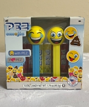 PEZ Emojis Happy Laughing Globe Twin Set NEW Gift Quality BB 3/2023 - £11.90 GBP