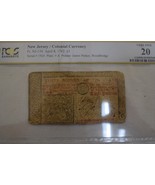 1762 New Jersey/ Colonial Currency certified - $360.00