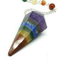 7 Chakra Point Dowsing Pendulum Crystal Healing Divination Reiki Therapy - $6.19