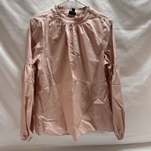 Worthington Blouse Shirt Size Large Pullover Dusty Rose Pink Flutter Sleeves - £18.95 GBP