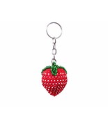 Mia Jewel Shop Strawberry Fruit Czech Glass Seed Bead 3D Figurine Keycha... - $21.71 CAD