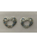 Sexy Non-Piercing Silver Blue Heart Round Nipple Ring Shield Clip On - $265.60 MXN