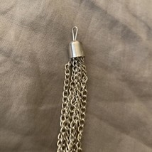 Necklace Pendant 6 Silver Multi Strand Chains Chain 4” Long - £2.84 GBP