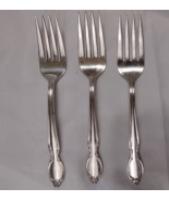 William Rogers Intl Silver Precious Salad Forks (3) 1954 Disc Silver Plate - $20.37 CAD