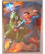 Superman vs Doctor Doom Glossy Art Print 11 x 17 In Hard Plastic Sleeve - £19.51 GBP