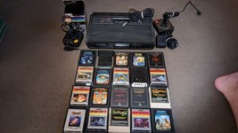 Atari 2600 4 SWITCH BLACK VADER w/ joysticks adapter+ 20 GAMES TESTED to... - £124.59 GBP