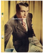 GARY COOPER -PARAMOUNT STAR- IN ACTION Color Photo &amp; Facts &#39;30s Dixie Cu... - $41.13 CAD