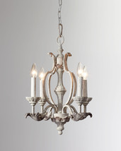 19&quot; Horchow French Restoration Antique White Candle Chandelier $379 New - £251.63 GBP