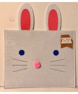 Easter Bunny Rabbit White Felt Envelope Pouch - Great For Easter Treats NEW - £1.52 GBP