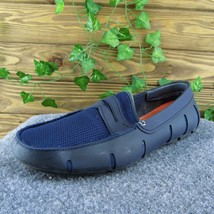 Swims  Men Penny Loafers Shoes Blue Rubber Slip On Size 11 Medium - £25.23 GBP