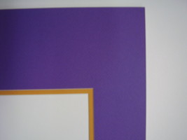 Photo Mat 16x20  CUSTOM MAT Purple with sunny gold liner for 12x16 photo - £11.80 GBP