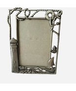 Vintage Pewter Lighthouse Picture Frame Ships Anchor Rope Nautical Fishe... - $22.77 CAD