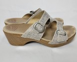 Dansko Sophie Ivory Metallic Double Strap Womens Clog Sandals Size 10.5 ... - $27.71